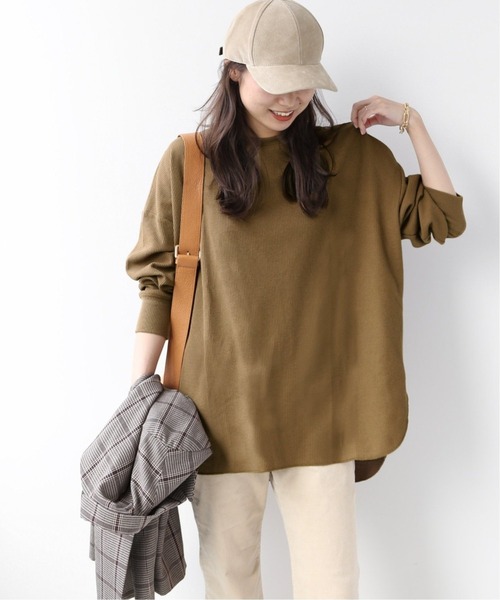 JOURNAL STANDARD relume（ジャーナルスタンダード　レリューム）の「TCワッフルオーバーサイズロングスリーブTシャツ◆（Tシャツ/カットソー・レディース・ナチュラル/ベージュ系その他/グレー・FREE）」の7枚目の写真