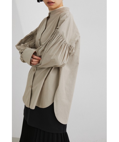 STYLEMIXER（スタイルミキサー）の「ｷﾞｬｻﾞｰｽﾘｰﾌﾞｼｬﾂ（シャツ/ブラウス・レディース・ブラック/ベージュ/ホワイト/ミント・FREE）」の3枚目の写真