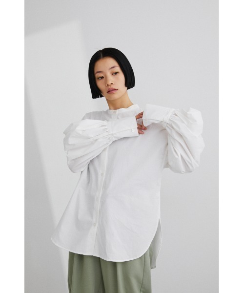 STYLEMIXER（スタイルミキサー）の「ｷﾞｬｻﾞｰｽﾘｰﾌﾞｼｬﾂ（シャツ/ブラウス・レディース・ブラック/ベージュ/ホワイト/ミント・FREE）」の5枚目の写真