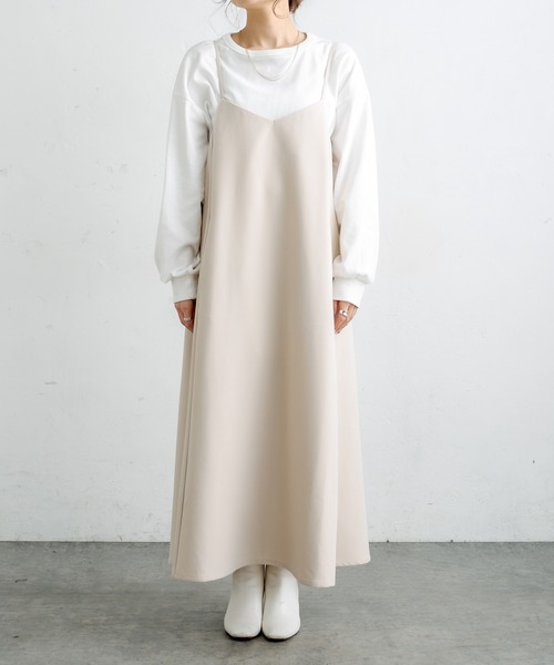 PUAL CE CIN（ピュアルセシン）の「ストレッチキャミワンピース（ワンピース・レディース・グレー/ベージュ/ネイビー・FREE）」の15枚目の写真