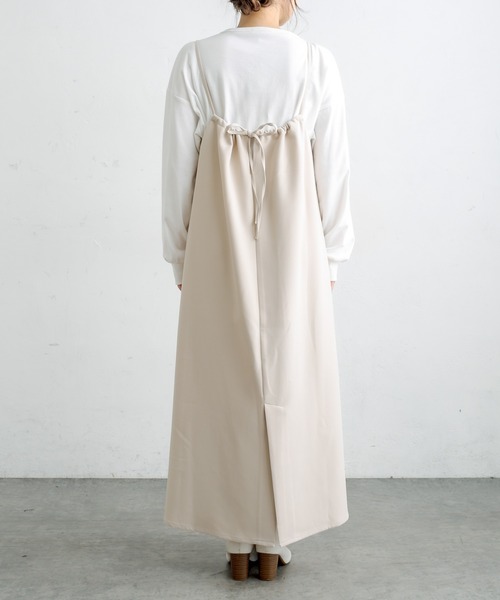 PUAL CE CIN（ピュアルセシン）の「ストレッチキャミワンピース（ワンピース・レディース・グレー/ベージュ/ネイビー・FREE）」の17枚目の写真