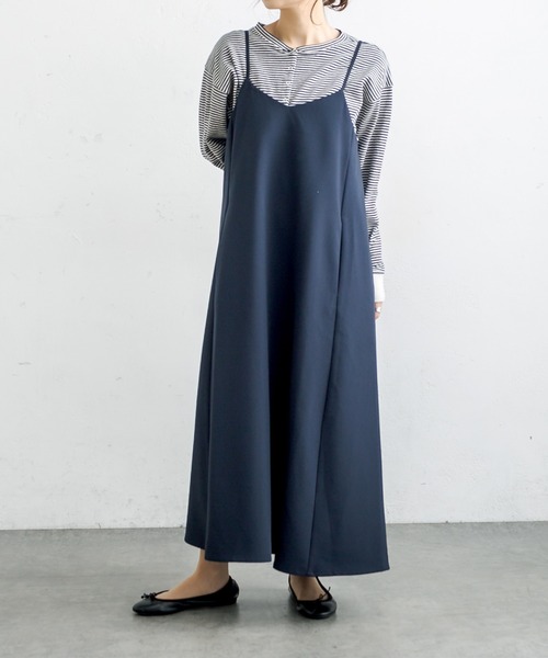 PUAL CE CIN（ピュアルセシン）の「ストレッチキャミワンピース（ワンピース・レディース・グレー/ベージュ/ネイビー・FREE）」の12枚目の写真