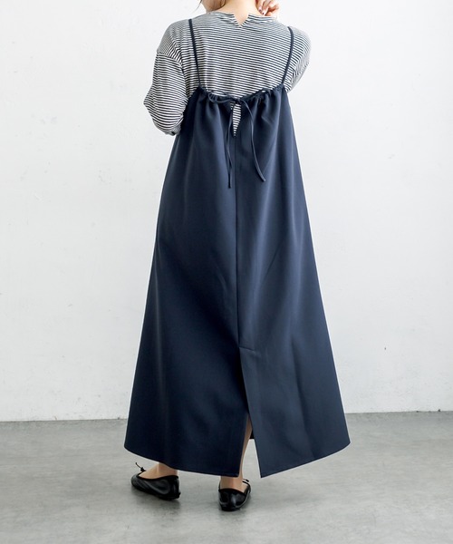 PUAL CE CIN（ピュアルセシン）の「ストレッチキャミワンピース（ワンピース・レディース・グレー/ベージュ/ネイビー・FREE）」の14枚目の写真