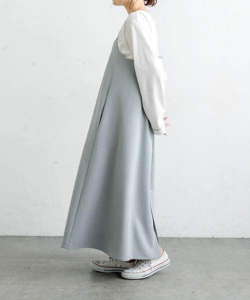 PUAL CE CIN（ピュアルセシン）の「ストレッチキャミワンピース（ワンピース・レディース・グレー/ベージュ/ネイビー・FREE）」の11枚目の写真