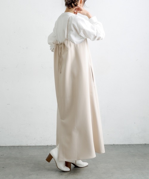 PUAL CE CIN（ピュアルセシン）の「ストレッチキャミワンピース（ワンピース・レディース・グレー/ベージュ/ネイビー・FREE）」の8枚目の写真