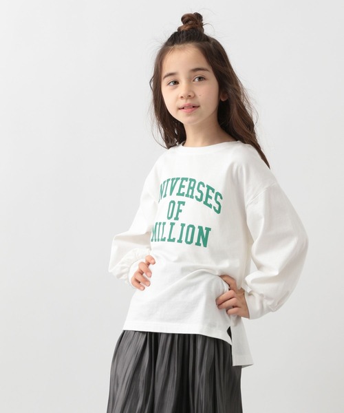 GLOBAL WORK（グローバルワーク）の「キッズ/ヘビロッTEEロゴチュニック/264331（Tシャツ/カットソー・キッズ・オフホワイト/チャコールグレー/ホワイト/ライトイエロー・110cm/160cm/130cm/100cm/120cm/150cm/140cm）」の6枚目の写真