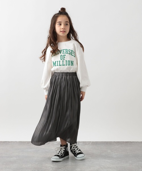 GLOBAL WORK（グローバルワーク）の「キッズ/ヘビロッTEEロゴチュニック/264331（Tシャツ/カットソー・キッズ・オフホワイト/チャコールグレー/ホワイト/ライトイエロー・110cm/160cm/130cm/100cm/120cm/150cm/140cm）」の9枚目の写真