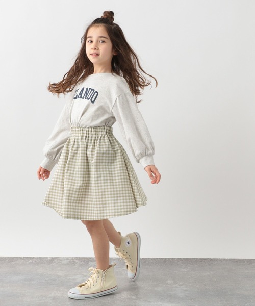 GLOBAL WORK（グローバルワーク）の「キッズ/ヘビロッTEEロゴチュニック/264331（Tシャツ/カットソー・キッズ・オフホワイト/チャコールグレー/ホワイト/ライトイエロー・110cm/160cm/130cm/100cm/120cm/150cm/140cm）」の15枚目の写真