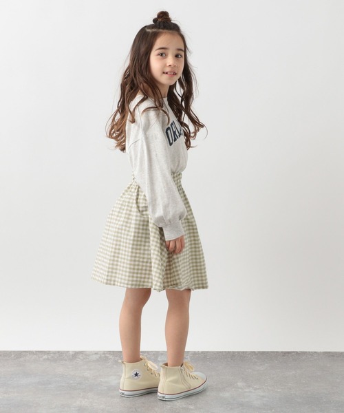 GLOBAL WORK（グローバルワーク）の「キッズ/ヘビロッTEEロゴチュニック/264331（Tシャツ/カットソー・キッズ・オフホワイト/チャコールグレー/ホワイト/ライトイエロー・110cm/160cm/130cm/100cm/120cm/150cm/140cm）」の16枚目の写真