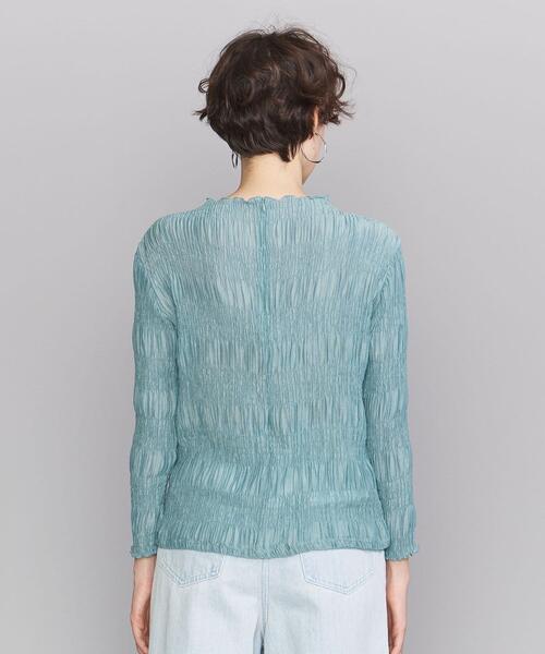 BEAUTY&YOUTH UNITED ARROWS（ビューティーアンドユースユナイテッドアローズ）の「BY バブル ハイネック プルオーバー -ウォッシャブル-（Tシャツ/カットソー・レディース・ライトブルー/ブラック/オフホワイト・FREE）」の6枚目の写真