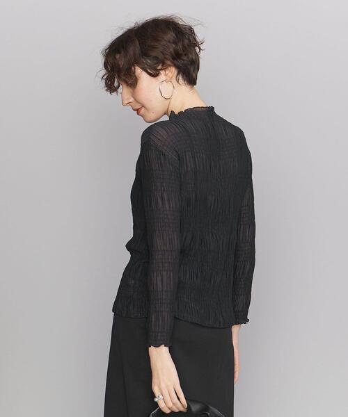 BEAUTY&YOUTH UNITED ARROWS（ビューティーアンドユースユナイテッドアローズ）の「BY バブル ハイネック プルオーバー -ウォッシャブル-（Tシャツ/カットソー・レディース・ライトブルー/ブラック/オフホワイト・FREE）」の13枚目の写真