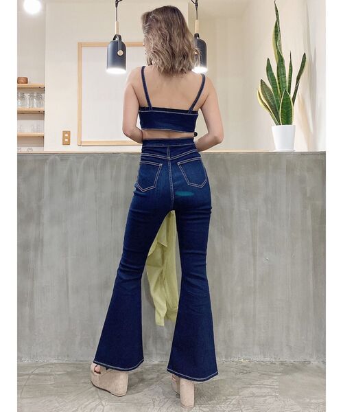 GYDA(ジェイダ)の「フロントZIPフレアデニムロンパース(つなぎ/オールインワン・レディース・インディゴブルー/ライトブルー・SMALL/MEDIUM)」の10枚目の写真