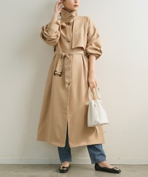 Futier land | 2wayカラーケープロングコート(トレンチコート)