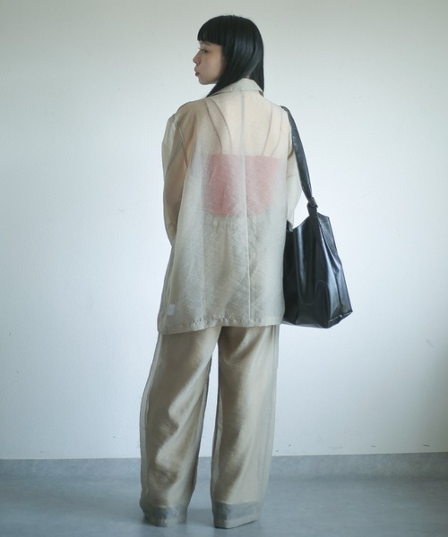 spoon store(スプーンストア)の「シアージャケットセットアップ(テーラードジャケット・レディース・ピンク/ベージュ・フリー)」の15枚目の写真