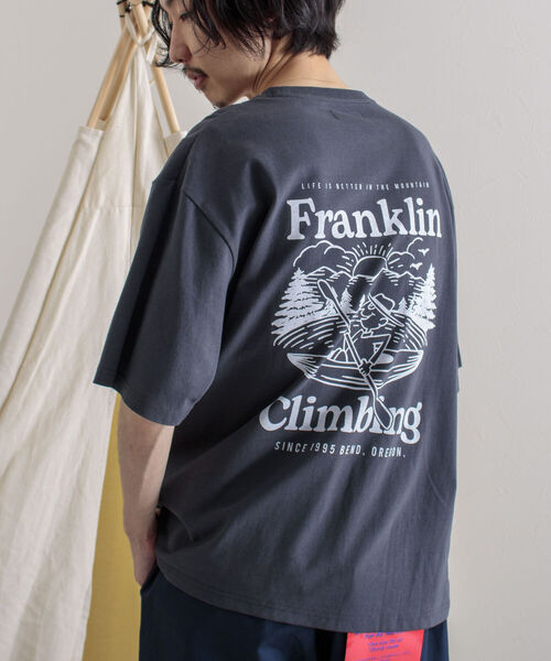 Franklin Climbing（フランクリンクライミング）の「【Franklin Climbing/フランクリンクライミング】エッセンシャルバックプリントTシャツ カヌー（Tシャツ/カットソー・メンズ・ホワイト/グレー/チャコールグレー/エメラルド・MEDIUM/LARGE/X-LARGE）」の16枚目の写真