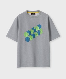 Psycho Bunny（サイコバニー）の「[SPORTS LINE]DRYMASTER ダンボール キュービックロゴ ビッグシルエット Tシャツ（Tシャツ/カットソー・メンズ）」