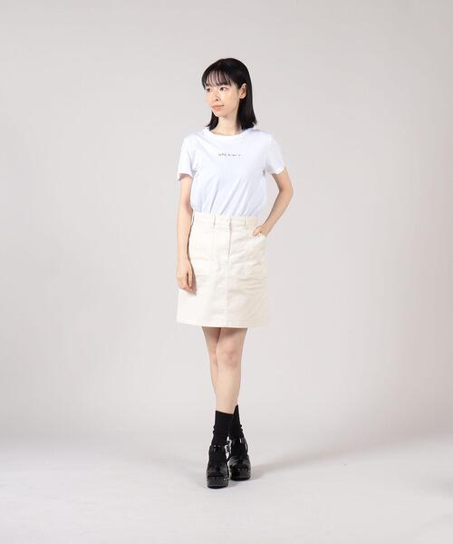 To b. by agnes b.(トゥービーバイアニエスベー)の「WS49 COURT カラーミニスカート(スカート・レディース・ホワイト系その他・36/38)」の4枚目の写真