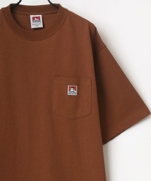 BEN DAVIS(ベンデイビス)の「BEN DAVIS/ベンデイビス オーバーサイズ ロゴ ピスネーム ワンポイント刺繍 ポケット 半袖Tシャツ/無地T(Tシャツ/カットソー・メンズ・ホワイト/チャコールグレー/アッシュグレー/ブラック/ベージュ/パープル/イエロー/ブラウン系その他/ベージュ系その他/グリーン系その他/ブルー系その他/グリーン系その他2/ブルー系その他2・M/L/XL)」の6枚目の写真
