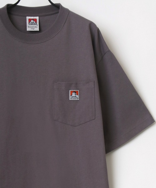 BEN DAVIS(ベンデイビス)の「BEN DAVIS/ベンデイビス オーバーサイズ ロゴ ピスネーム ワンポイント刺繍 ポケット 半袖Tシャツ/無地T(Tシャツ/カットソー・メンズ・ホワイト/チャコールグレー/アッシュグレー/ブラック/ベージュ/パープル/イエロー/ブラウン系その他/ベージュ系その他/グリーン系その他/ブルー系その他/グリーン系その他2/ブルー系その他2・M/L/XL)」の7枚目の写真