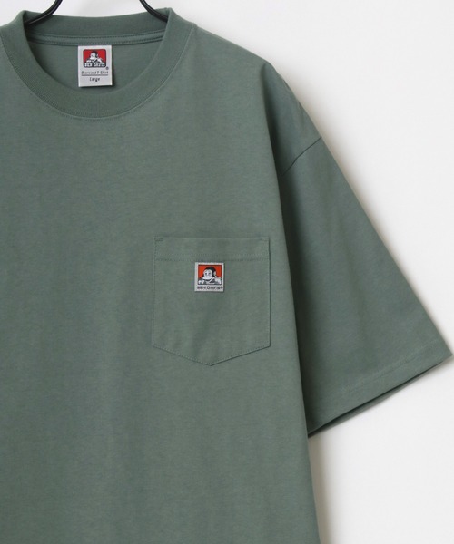 BEN DAVIS(ベンデイビス)の「BEN DAVIS/ベンデイビス オーバーサイズ ロゴ ピスネーム ワンポイント刺繍 ポケット 半袖Tシャツ/無地T(Tシャツ/カットソー・メンズ・ホワイト/チャコールグレー/アッシュグレー/ブラック/ベージュ/パープル/イエロー/ブラウン系その他/ベージュ系その他/グリーン系その他/ブルー系その他/グリーン系その他2/ブルー系その他2・M/L/XL)」の8枚目の写真