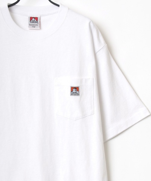BEN DAVIS(ベンデイビス)の「BEN DAVIS/ベンデイビス オーバーサイズ ロゴ ピスネーム ワンポイント刺繍 ポケット 半袖Tシャツ/無地T(Tシャツ/カットソー・メンズ・ホワイト/チャコールグレー/アッシュグレー/ブラック/ベージュ/パープル/イエロー/ブラウン系その他/ベージュ系その他/グリーン系その他/ブルー系その他/グリーン系その他2/ブルー系その他2・M/L/XL)」の2枚目の写真