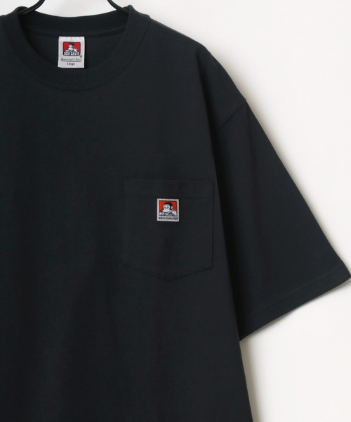 BEN DAVIS(ベンデイビス)の「BEN DAVIS/ベンデイビス オーバーサイズ ロゴ ピスネーム ワンポイント刺繍 ポケット 半袖Tシャツ/無地T(Tシャツ/カットソー・メンズ・ホワイト/チャコールグレー/アッシュグレー/ブラック/ベージュ/パープル/イエロー/ブラウン系その他/ベージュ系その他/グリーン系その他/ブルー系その他/グリーン系その他2/ブルー系その他2・M/L/XL)」の4枚目の写真