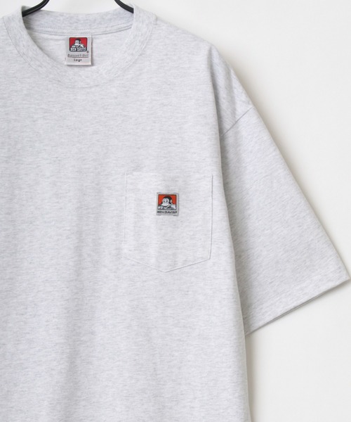 BEN DAVIS(ベンデイビス)の「BEN DAVIS/ベンデイビス オーバーサイズ ロゴ ピスネーム ワンポイント刺繍 ポケット 半袖Tシャツ/無地T(Tシャツ/カットソー・メンズ・ホワイト/チャコールグレー/アッシュグレー/ブラック/ベージュ/パープル/イエロー/ブラウン系その他/ベージュ系その他/グリーン系その他/ブルー系その他/グリーン系その他2/ブルー系その他2・M/L/XL)」の5枚目の写真