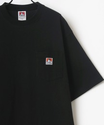 BEN DAVIS/ベンデイビス オーバーサイズ ロゴ ピスネーム ワンポイント刺繍 ポケット 半袖Tシャツ/無地T