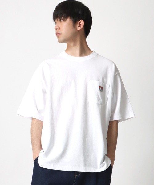BEN DAVIS(ベンデイビス)の「BEN DAVIS/ベンデイビス オーバーサイズ ロゴ ピスネーム ワンポイント刺繍 ポケット 半袖Tシャツ/無地T(Tシャツ/カットソー・メンズ・ホワイト/チャコールグレー/アッシュグレー/ブラック/ベージュ/パープル/イエロー/ブラウン系その他/ベージュ系その他/グリーン系その他/ブルー系その他/グリーン系その他2/ブルー系その他2・M/L/XL)」の14枚目の写真