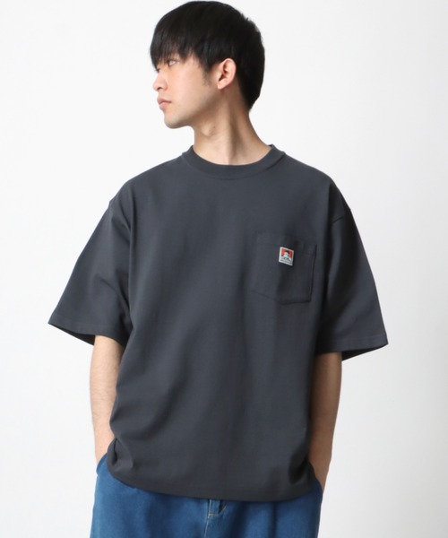 BEN DAVIS(ベンデイビス)の「BEN DAVIS/ベンデイビス オーバーサイズ ロゴ ピスネーム ワンポイント刺繍 ポケット 半袖Tシャツ/無地T(Tシャツ/カットソー・メンズ・ホワイト/チャコールグレー/アッシュグレー/ブラック/ベージュ/パープル/イエロー/ブラウン系その他/ベージュ系その他/グリーン系その他/ブルー系その他/グリーン系その他2/ブルー系その他2・M/L/XL)」の18枚目の写真