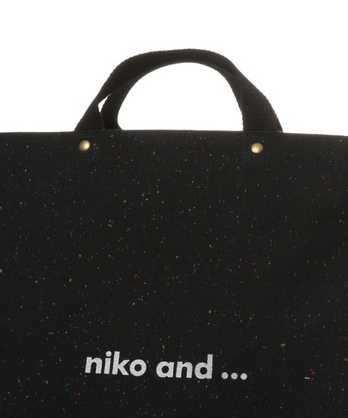 niko and...（ニコアンド）の「オリジナルニコロゴネップ柄2WAYトートバッグ（トートバッグ・レディース・ホワイト/ブラック/ベージュ・0）」の16枚目の写真