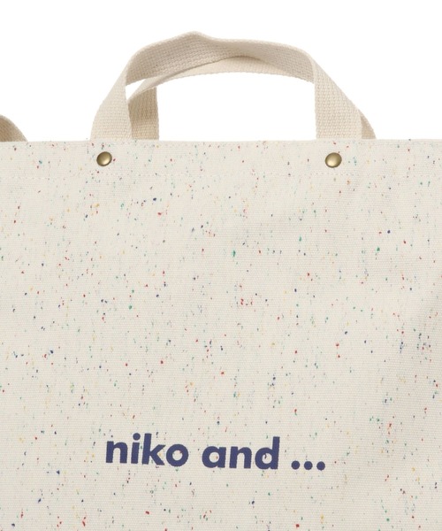 niko and...（ニコアンド）の「オリジナルニコロゴネップ柄2WAYトートバッグ（トートバッグ・レディース・ホワイト/ブラック/ベージュ・0）」の19枚目の写真