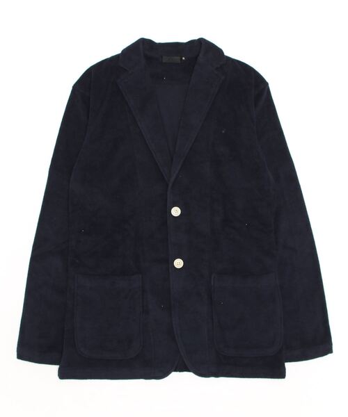 HIGH STREET(ハイストリート)の「HIGH STREET∴パイルテーラーカラーカーディガン(カーディガン/ボレロ・メンズ・アイボリー/ブルー系2/ネイビー・48/46)」の3枚目の写真