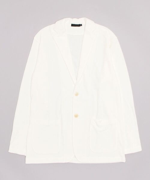 HIGH STREET(ハイストリート)の「HIGH STREET∴パイルテーラーカラーカーディガン(カーディガン/ボレロ・メンズ・アイボリー/ブルー系2/ネイビー・48/46)」の2枚目の写真