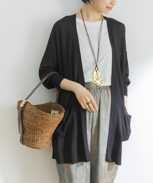 URBAN RESEARCH（アーバンリサーチ）の「UVカット加工ガウンカーディガン（カーディガン/ボレロ・レディース・アイボリー/グレー系その他/ブラック・FREE）」の20枚目の写真