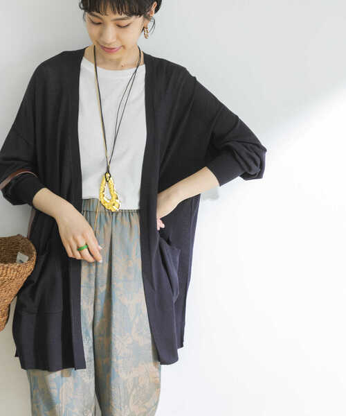 URBAN RESEARCH（アーバンリサーチ）の「UVカット加工ガウンカーディガン（カーディガン/ボレロ・レディース・アイボリー/グレー系その他/ブラック・FREE）」の21枚目の写真