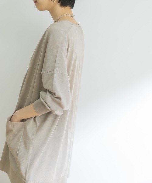 URBAN RESEARCH（アーバンリサーチ）の「UVカット加工ガウンカーディガン（カーディガン/ボレロ・レディース・アイボリー/グレー系その他/ブラック・FREE）」の5枚目の写真