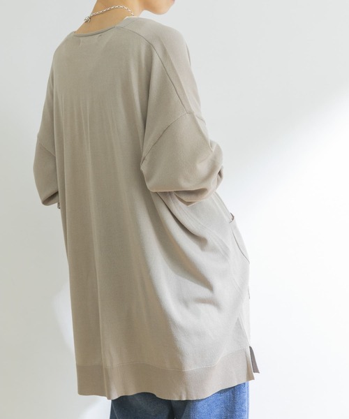 URBAN RESEARCH（アーバンリサーチ）の「UVカット加工ガウンカーディガン（カーディガン/ボレロ・レディース・アイボリー/グレー系その他/ブラック・FREE）」の7枚目の写真