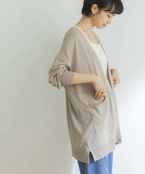 URBAN RESEARCH（アーバンリサーチ）の「UVカット加工ガウンカーディガン（カーディガン/ボレロ・レディース・アイボリー/グレー系その他/ブラック・FREE）」の8枚目の写真