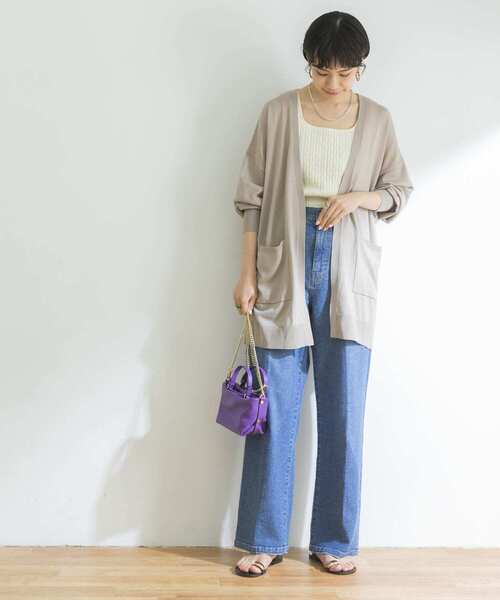 URBAN RESEARCH（アーバンリサーチ）の「UVカット加工ガウンカーディガン（カーディガン/ボレロ・レディース・アイボリー/グレー系その他/ブラック・FREE）」の11枚目の写真