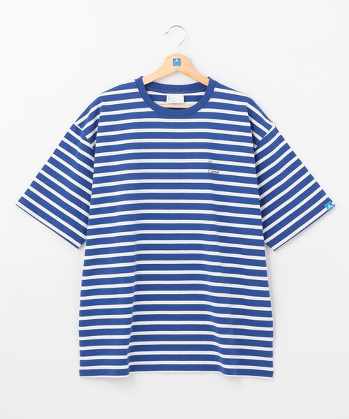 SHARE PARK(シェアパーク)の「【UNISEX】UVカット ボーダーロゴTシャツ(Tシャツ/カットソー・メンズ・ホワイト系1/ブルー系1・X-SMALL/LARGE/SMALL/MEDIUM/X-LARGE)」の13枚目の写真