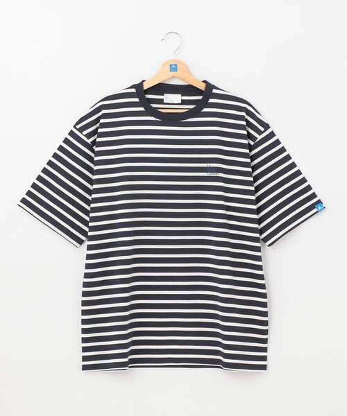SHARE PARK(シェアパーク)の「【UNISEX】UVカット ボーダーロゴTシャツ(Tシャツ/カットソー・メンズ・ホワイト系1/ブルー系1・X-SMALL/LARGE/SMALL/MEDIUM/X-LARGE)」の14枚目の写真
