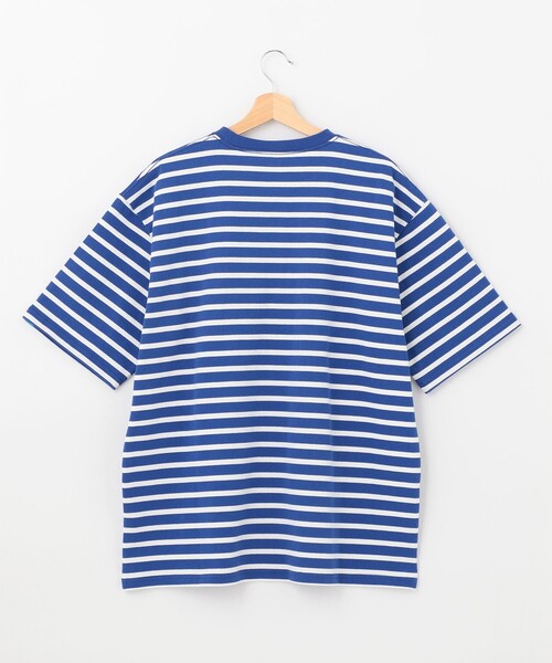 SHARE PARK(シェアパーク)の「【UNISEX】UVカット ボーダーロゴTシャツ(Tシャツ/カットソー・メンズ・ホワイト系1/ブルー系1・X-SMALL/LARGE/SMALL/MEDIUM/X-LARGE)」の15枚目の写真