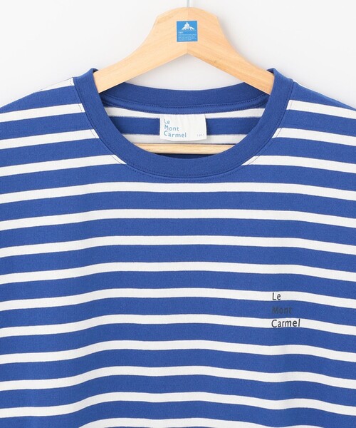SHARE PARK(シェアパーク)の「【UNISEX】UVカット ボーダーロゴTシャツ(Tシャツ/カットソー・メンズ・ホワイト系1/ブルー系1・X-SMALL/LARGE/SMALL/MEDIUM/X-LARGE)」の16枚目の写真