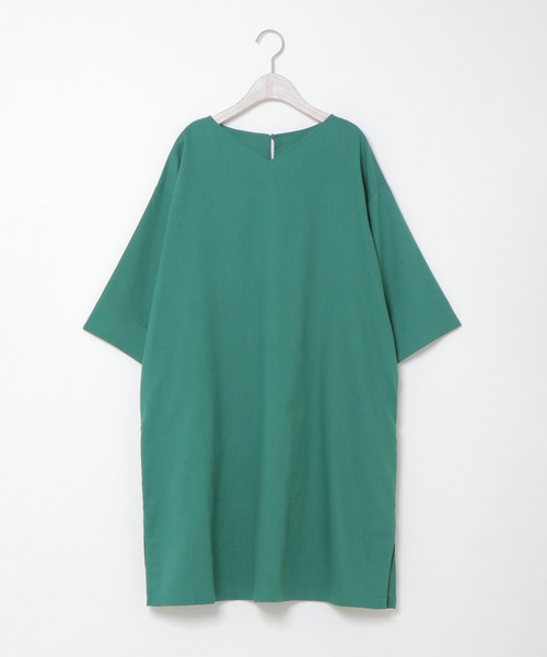 LBC（エルビーシー）の「リネンブレンドサックワンピ（ワンピース・レディース・ブラック/オレンジ/グリーン/ベージュ・M/L）」の3枚目の写真