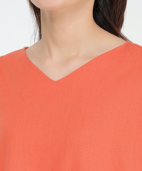 LBC（エルビーシー）の「リネンブレンドサックワンピ（ワンピース・レディース・ブラック/オレンジ/グリーン/ベージュ・M/L）」の22枚目の写真