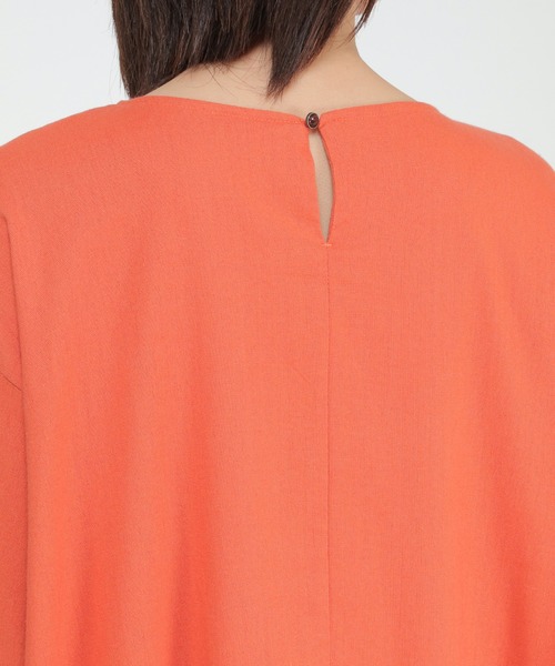 LBC（エルビーシー）の「リネンブレンドサックワンピ（ワンピース・レディース・ブラック/オレンジ/グリーン/ベージュ・M/L）」の17枚目の写真