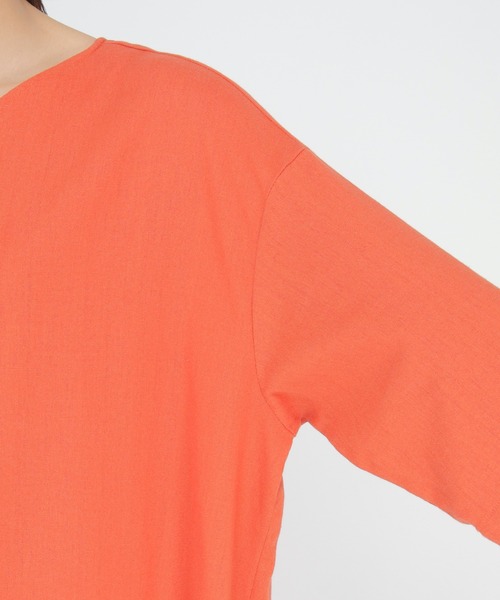 LBC（エルビーシー）の「リネンブレンドサックワンピ（ワンピース・レディース・ブラック/オレンジ/グリーン/ベージュ・M/L）」の18枚目の写真