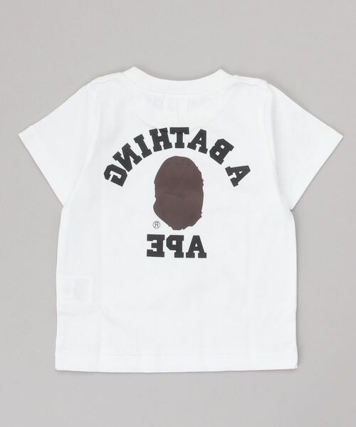 A BATHING APE（アベイシングエイプ）の「MIRROR COLLEGE TEE K（Tシャツ/カットソー・キッズ・イエロー/サックスブルー/ホワイト/ピンク/グリーン/ブラック・100/110/120/140/130/90）」の7枚目の写真