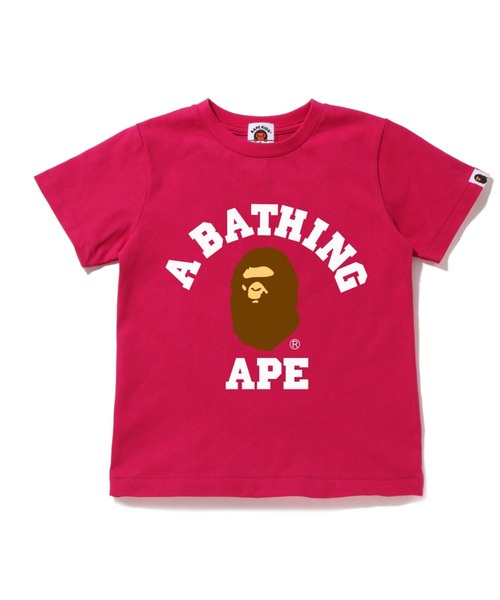 A BATHING APE（アベイシングエイプ）の「MIRROR COLLEGE TEE K（Tシャツ/カットソー・キッズ・イエロー/サックスブルー/ホワイト/ピンク/グリーン/ブラック・100/110/120/140/130/90）」の6枚目の写真